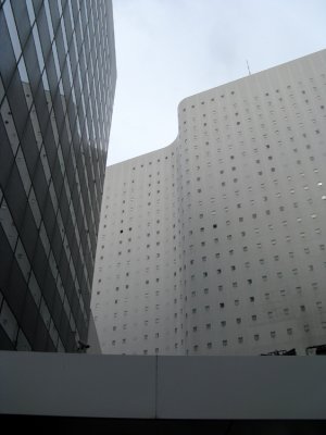 Government and business buildings dominate the westside of Shinjuku Station.