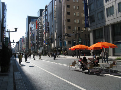 Ginza Street: There were a lot of highend stores. The Japanese love to shop.