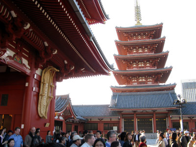 Pagoda within the temple grounds.