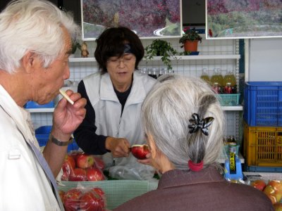 The apples in Japan have been delicious.