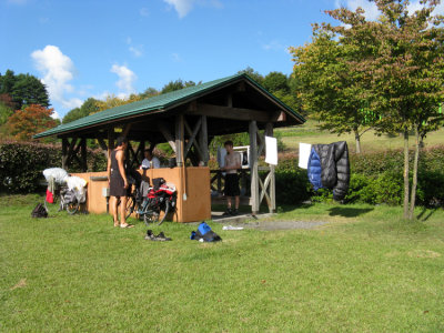 Day 27: Our camp facilities. Our tents are nearby and it's laundry time.