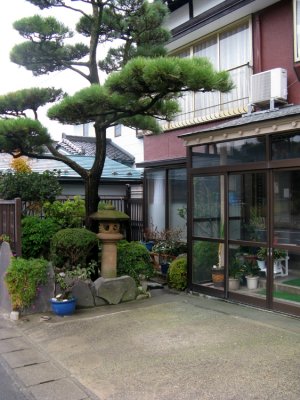 Front entrance to a typical Japanese home.