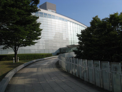 Walkway to the Performing Arts Center in Niigata.