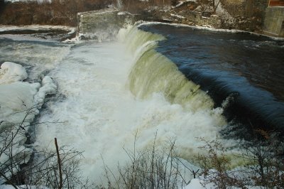 Middlebury Falls in Winter-2008