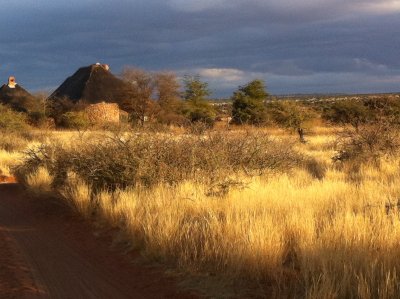 Returning to the lodge at the end of the day