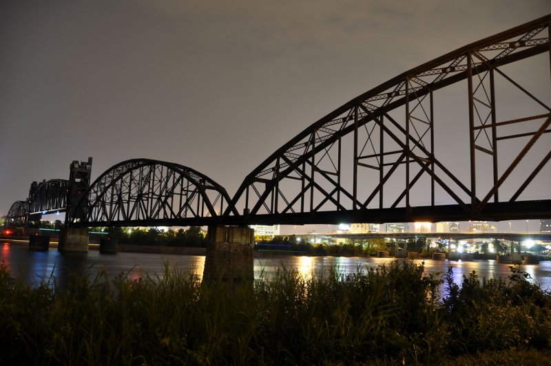 Little Rock Bridge at Night