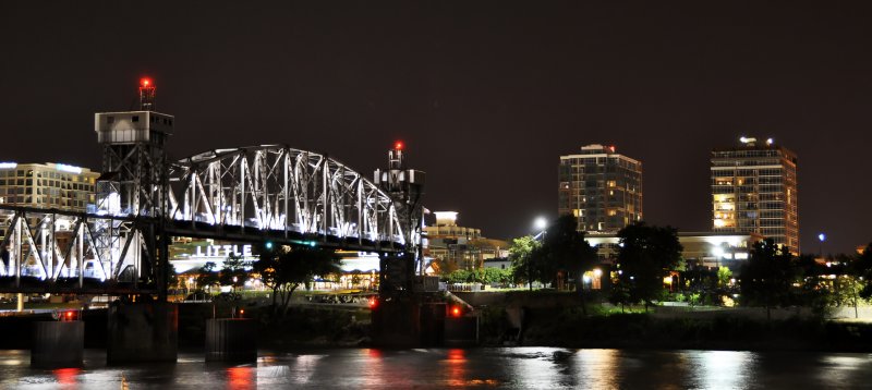 City View of Little Rock at Night