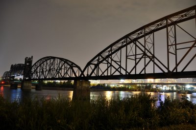Little Rock Bridge at Night