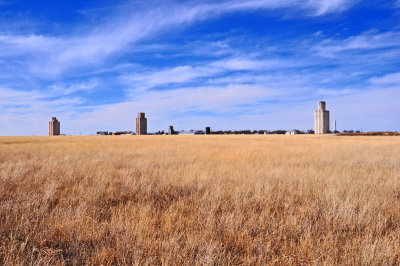 This is the complete town of Pritchett, CO and elevators.