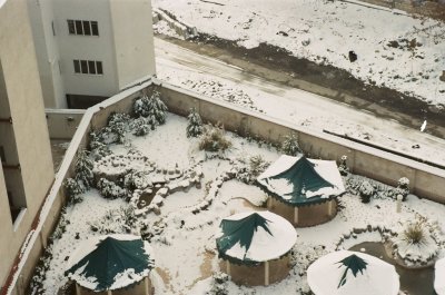 SNOW IN OUR HOTEL