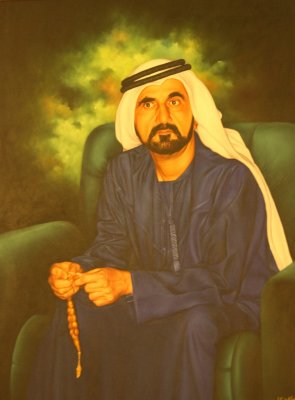 PICTURE OF A PAINTING - H H SHAIKH MOHAMMED RULER OF DUBAI