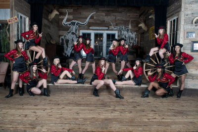 Freshman class of the Victoria East High School Golden Saber Dance Team