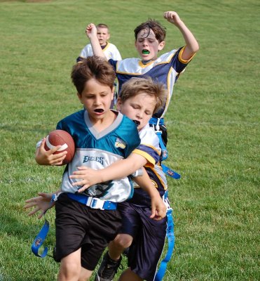 Flag Football Spring 2008 Little Pro Week 7 Eagles vs Chargers