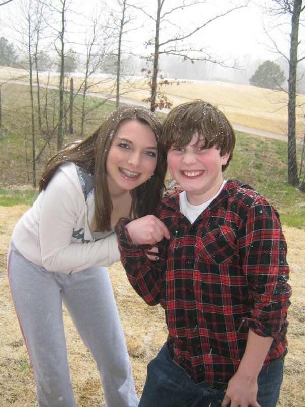 The beginning of the snow