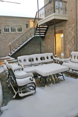 Courtyard in snow