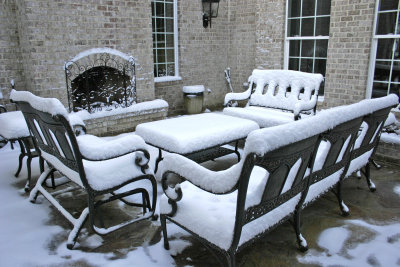 furniture in snow
