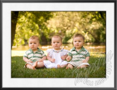 The triplets in the park at 9 months old!