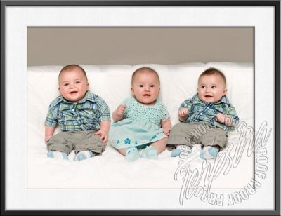 Aidan, Tara, and Sean -=- Triplets' 6 Month Photos