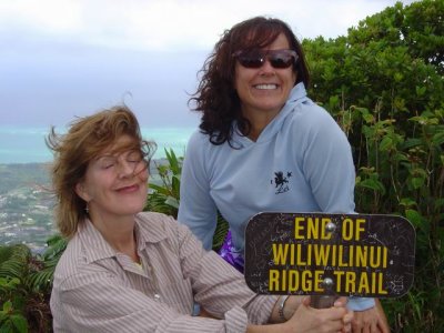 Deb & Rosie on the Wiliwilinui Trail