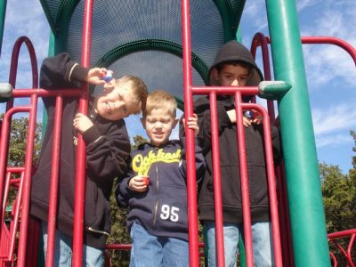 Reilly, Jace and Ty at the park