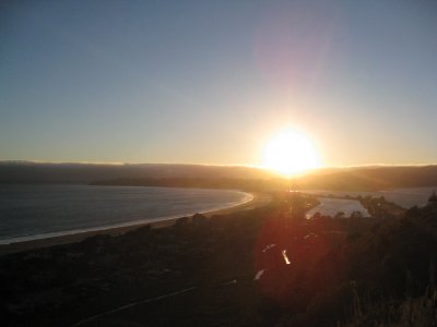 sunset over the Pacific