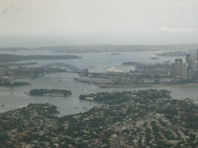 Leaving Sydney. Harbour, Bridge and Opera House