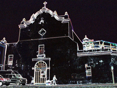 San Jose Church, San Juan, PR with glow filter