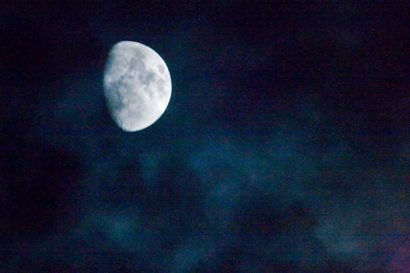9/28/2009  Moon in clouds