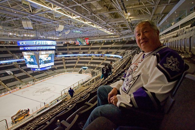 11/15/2010  Sitting in my seat after the Sharks game
