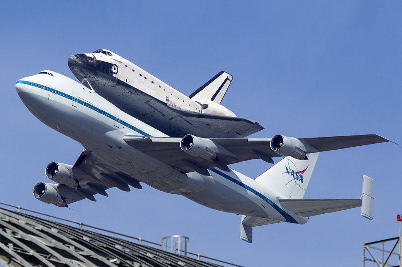 9/21/2012  Space Shuttle Endeavour OV105 on top of a Boeing 747 Shuttle Carrier Aircraft (SCA) N905NA