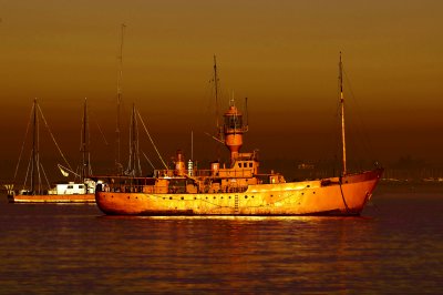 Lightship. Moored between Harwich & Shotley. Essex/Suffolk UK