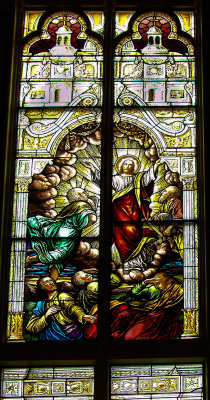 Jesus is Risen stained glass window from St John Cantius Roman Catholic Church.jpg
