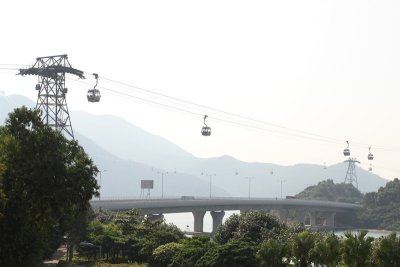 bridge to airport from Tung Chung and cable car to Big Buddha