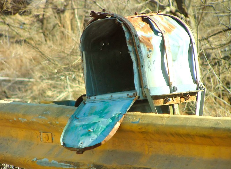 a very lonely mailbox