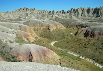 surpringly green spot in the badlands