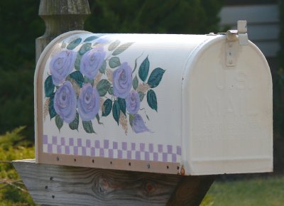 lavender mailbox
