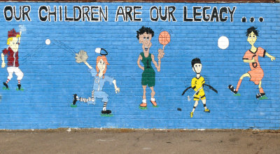 blue legacy mural