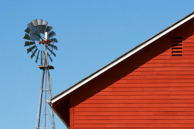 Barn and Windmill