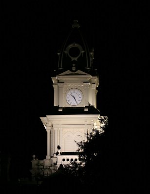 Courthouse Clock at Night