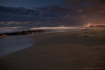 Orot Rabbin Power station, after sunset