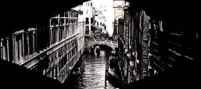 Venezia , West Side View  from  The Bridge of Sighs 