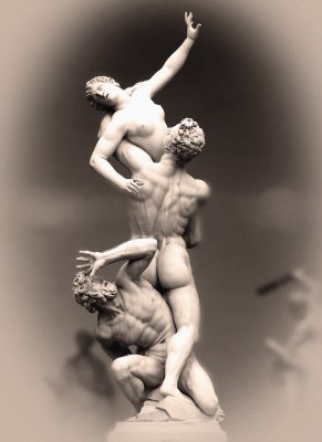 The Rape ( Abduction )  of the Sabine Women , Galleria dell'Accademia , Florence
