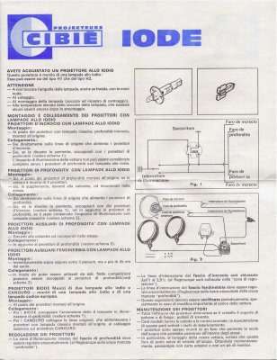 CIBIE IODE Installation Instructions - Italian