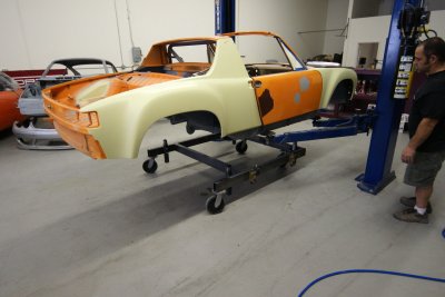 Attaching the 914 Chassis to the Celette Test Bench - Photo 3