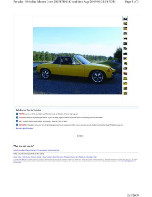 1970 Porsche 914-6 sn 914.043.0830 eBay Aug282009 $24,931 - Page 3