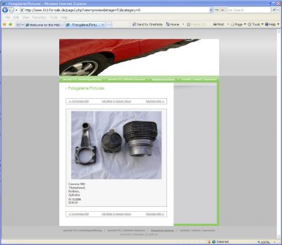 906 Pistons and Cylinders and Con Rods - For Sale 2010 Dec 7,000 Euros