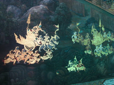 Wat Phra Kaew wall printing.
