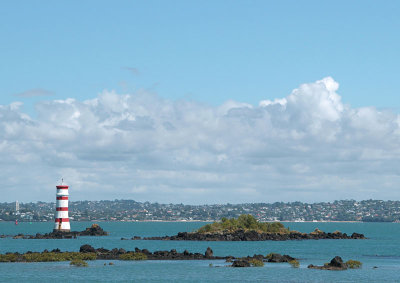 Lighthouse in Rangitoto Channel