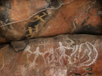 Paintings in a rock overhang