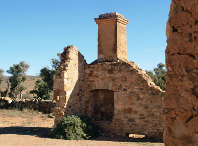 Several chimneys still stand
